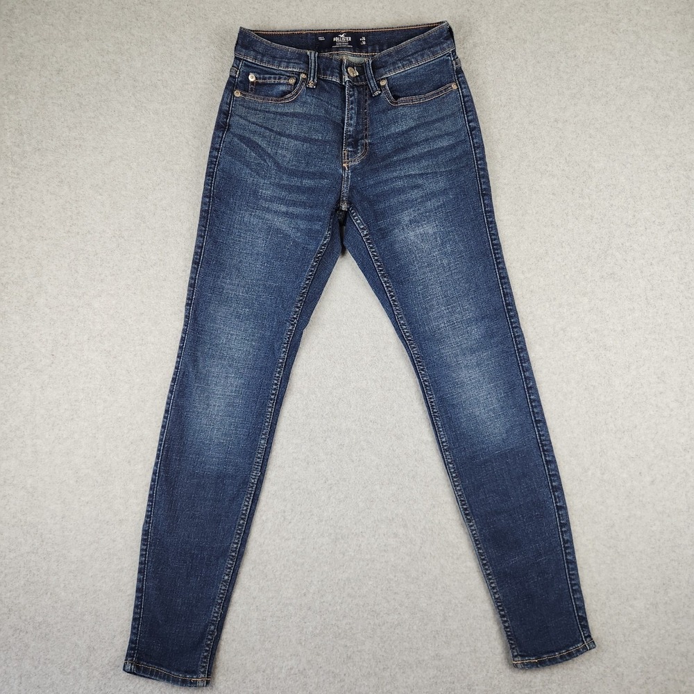 Hollister Super Skinny Stretchy Jeans Women's‎ Size W26 L29 Actual Dark Wash 10s